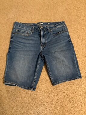 Men's Goodfellow & Co Blue Denim Jean Shorts - Mid Wash